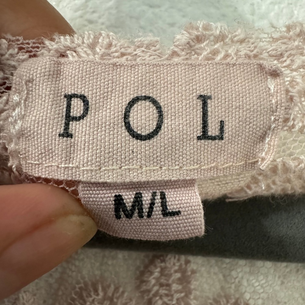POL Sheer Pink Embroidered Floral Lace Mesh Tank Top M/L Boho Romantic Fairy - Picture 2 of 5